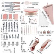 Cake Decorating Kit Cake Decorating Set Non-Slip Turntable with Piping Tips, Scrapers Tools for  DIY Baking Tools Accessories