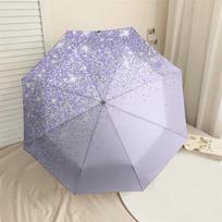 1PC Glitter Sparkle Umbrella-8-Rib Reinforced, Automatic Open, Lightweight & Durable, Cute Fashion Accessory for Outdoor-W166 gray