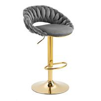 Reguliuojamas taburetė, baro kėdė, FARVISO pilka elegantiška loft stiliaus