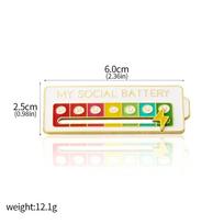 My Social Energy Battery Mood Conversion Brooch  Sliding Social Metal Badge Cloud Smiling Face Brooch Badges Pins