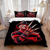 3pcs A Nightmare on Elm Street Bedding Set, Soft Polyester Duvet Cover and Pillowcases Machine Washable Seasons all suitable 56 135x200cm