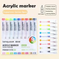Acrylic Paint Marker Set Languo 144 Colors Art Markers Painting Drawing Pen Graffiti for Stone Disc Card Shoe Glass Art Supplies