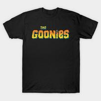 Men Black Print T-shirt The Goonies No-Cut Transfer Paper Print Cotton Tshirt 3XL juoda