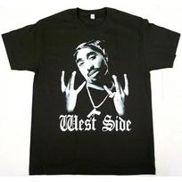 2Pac TUPAC SHAKUR West Side Rap Hip Hop Men Women Cotton Tshirt Luxury Brand Clothing Child Tee Boy Girl Tops Big Size Tops S juoda