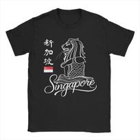Beautiful Singapore Asia Travel Souvenir Merlion Lion TShirt Summer  Harajuku TShirts Unisex  Cotton O Neck Plus Size Tees S