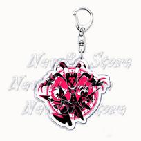 Cartoon Anime Series Helluva Blitzo Keychains Boss Keyring for Accessories Bag Pendant Key Chain Ring Jewelry Fans Friends Gifts
