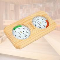 2-in-1 Hygrometer/hygrothermograph for Sauna, Wall-mounted, Wooden, Easy Installation. Temperature Celsius Horizontal