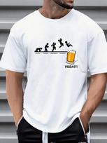 Monday To Friday Beer Evolution Design T Shir Men's Cotton Tee Women Summer Oversized Novelty Streetwear Streetwear Trendy Top S įvairiaspalvis