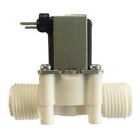 Įleidimo vandens solenoidas vožtuvui 1/2 colio Plastikinis Dvi lygiagrečios srieginės jungtys Elektrinis solenoidas Vanduo vožtuvui N/C Oras Wa 1