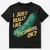 Im Just Really Into Cucumbers Ok Unisex T-Shirt S įvairiaspalvis