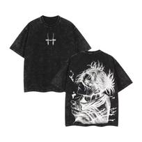 Jujutsu Kaisen Anime Choso Printed T-shirt Men's and Women's Washed T-shirt High Quality Vintage Cotton Tops S