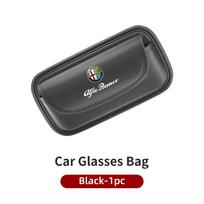 Car Sun Visor Glasses Clip Auto Multi-functional Leather Glasses Box  For Alfa Romeo Giulia Giulietta Stelvio 159 Mito Tonale