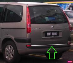 Citroen C8 - Chromuota juosta, chromuota bagažinės dangčio apdaila, tiuningas