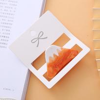 Japanese Mount Fuji Gradual Change Splicing Acetic Acid Hair Accessories Small Fresh Grab Clip oranžinė