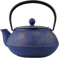 Iwachu Type Maple Leaf Enamel Nambu 45749 Teapot, 5, Design, Gold/EBU, 0.65L, Interior, Ironware,
