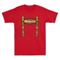 Oktoberfest Lederhosen Costume Cute German Bavarian Funny Vintage Men's T-Shirt XXL