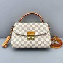 [Pre-Owned] Croisette Checkered Canvas Tote Shoulder Bag - Very Good #M6TUNY ONE SIZE