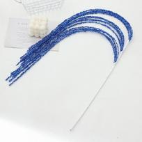 Tassel Design Artificial Plant Decoration Sequin Glitter Party Decoration Supplies  Christmas Party mėlyna