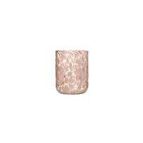 Handcrafted Glass Cup with Embossed Polka Dot Pattern, Decorative Tumbler for Home Use One Size