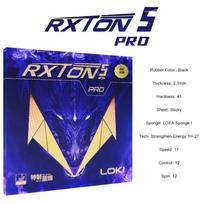 LOKI RXTON 5 PRO Table Tennis Rubber for Racket Sticky and Pimples-in ITTF Approved Ping Pong Rubber with High Density Sponge Black RXTON 5 Pro
