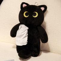 Polyester Plush Toy Cats Tissue Box Plush Cat Paper Handkerchief Box  Automotive Interior juoda