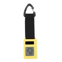 Ultra Light Solar Thermometer Hygrometer Rechargeable Water Resistant Thermometer  Backpacking geltona