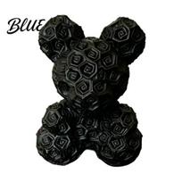 Anniversary Figure Romantic Rose Ornament Bear Decorative Sculpture for Integrated Molding Ornament Valentine Day Anniversaries Birthdays Multi-Scene juoda