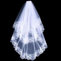 Black White Ghost Bride Veil Long Length Lace Tulle Veil Halloween Bridal Veil  Haunted House balta