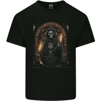 Gothic Grim Reaper Gothic Heavy Metal Skull 14 Cotton Men's T-Shirt- S