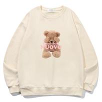 Yda Shy Teddy Bear Oversized Sweatshirt Cream 2Xl/Free