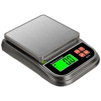 Manufacturer's Kitchen Baking Electronic Scale, New Kitchen Scale Electronic Scale Waterproof and Rechargeable (Gray,1g&10KG&16.2*13.4*5cm) pilka spalva