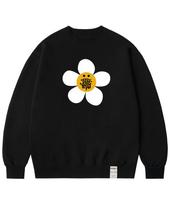 Graver [Unisex] Tyl Big Flower Smile Logo Sweatshirt_Black Black/S
