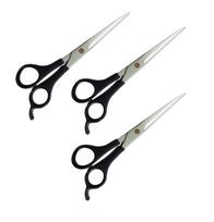 On Blow Professional Hair Cutting Barber Scissors for Salon and Home Use, Pack of 3, Black Handle 6.5 Inch