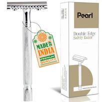 Pearl Shaving Double Edge Open Comb Safety Razor for Men - Reusable Ecofriendly Shaving Razors for Men | Single Blade Classic & Traditional Premium