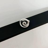 2026 Trendy Vintage Spiral Vortex Geometric Silver Color Open Ring For Women Girl Party Aesthetic Jewelry Gift Y2K Accessories