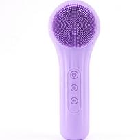 Heated Electric Facial Cleansing Brush Face Massage for Cleansing and Exfoliating Silicone Face Scrub Rechargeable rožinė