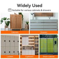 Bluetooths Drawer Smart Rfid Card Locker Fingerprint Cabinet Locks Nfc Biometric Electronic Furniture Cabinet Door Electric Lock (Black,None&Fingerprint+Card+Password+App) juoda
