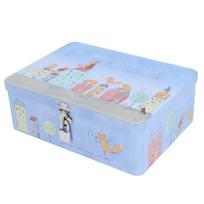 Large Capacity Tinplate Storage Box With Lock Lid Storage Box With Lock  For Home Kitchen