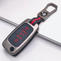 Flip Key Cover VW Golf Polo Passat Jetta Tiguan Touran Sharan Beetle Caddy Transporter Skoda Octavia Fabia Superb Rapid Yeti Seat Ibiza Leon Altea juoda