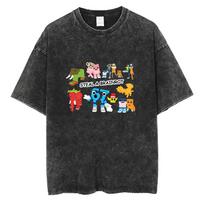 Funny Italian Brainrot Steal A Bratnrot Washed Vintage T-shirt Six Seven 67 Number Print T Shirts Men Women Oversized Streetwear S įvairiaspalvis