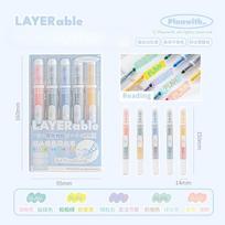 Planwith Friends Program, double-ended color pen, non-color 10-color highlight marker, student marker