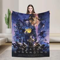 Death Stranding Mads Mikkelsen Blankets Fleece Summer Metal Solid Norman Mgs Portable Ultra-Soft Throw Blanket for Home Quilt Size: 75*100cm, Weight: 230 GSM