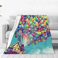 House In The Air Blanket Soft Warm Travel Portable Blanket Pixar Balloons Up House Adventure Is Out There Alternative Indie Size: 75*100cm, Weight: 230 GSM