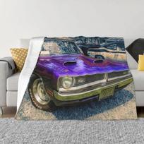 Purple 1970 Dart Swinger Front Throw Blanket Fluffys Large Hairy Single Hair Blankets throw blanket blankets for beds Size: 75*100cm, Weight: 230 GSM