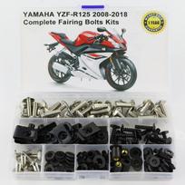 Fit For Yamaha YZF-R125 2008-2018 Motorcycle Complete Full Fairing Bolts Kit Washer Fastener Clips Nut Screws Steel sidabras