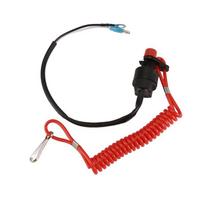 P-Premium-Boat Motor Emergency Kill Stop Switch For /Tohatsu Outboard Stop Kill Switch Cut Off Switches With Safety Tethe Black  red