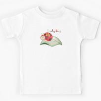Lady bug on green leaf cute animal for pattern Kids T-Shirt 170