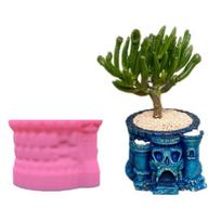 Concrete Flowerpot Mold Skull Shape Mold Cement Container Silicone Mold DIY Art 1