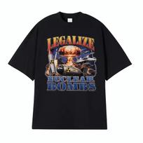 Bombs Funny Vintage Graphic T-shirts Men's Clothing Fashion T-shirt Oversized Cotton Short Sleeve T Shirts S