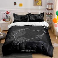 Race track map design. Bedding sets Duvet cover sets Duvet covers Pillowcases(1*Duvet Cover 2*Pillowcases without duvet insert) 135x200cm